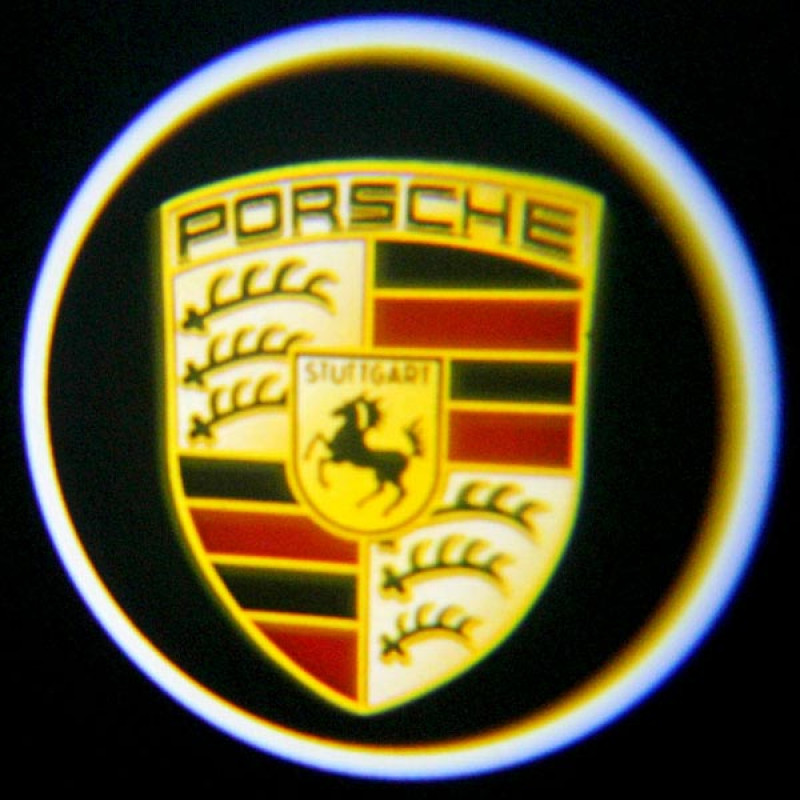 Kit Luci Logo PORSCHE Proiettore sottoporta Led Cree Cortesia 5W Kit Luci Logo PORSCHE Proiettore sottoporta Led Cree Cortesia 5W